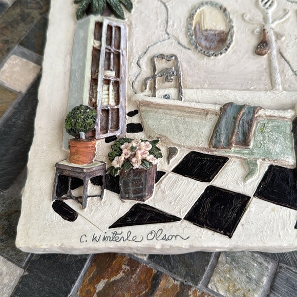 Vintage C Winterle Olson 3D
Scenic Bathroom Wall Art
Hanging Picture Signed - Picture 6 of 13